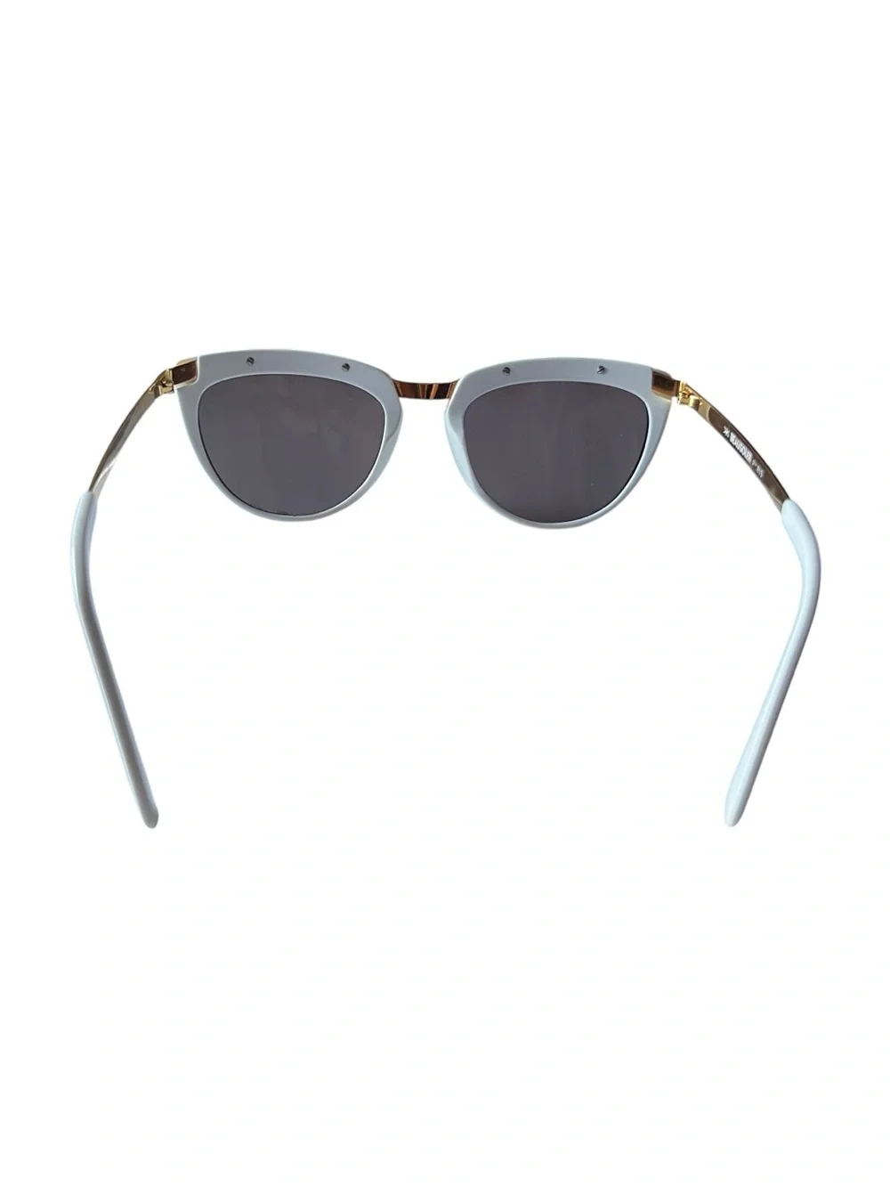 Beausoleil Paris White & Gold Metal Sunglasses Frames Only